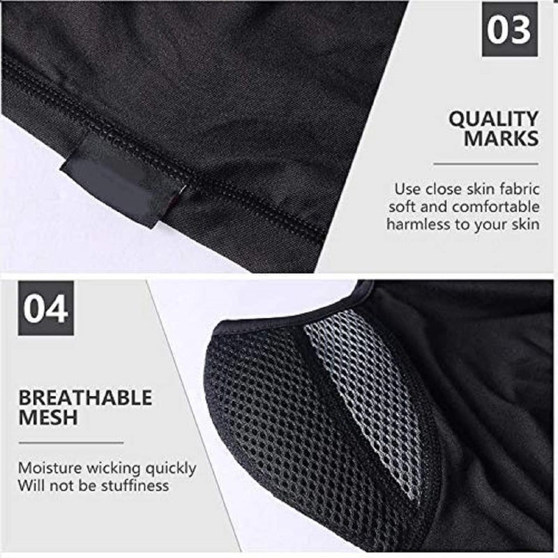 PrimeBox Helmet Face Mask Full Cover Bike Riding Cotton Anti-Dust Protection Neck Gaiter Stylish Black Biker Mask Pack of 1 Balaclava for Men - Image 5