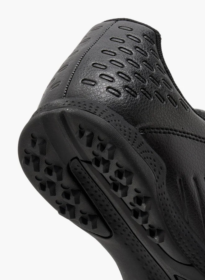 Kappa Boys' Logo Textured Football Shoes with Hook and Loop Closure