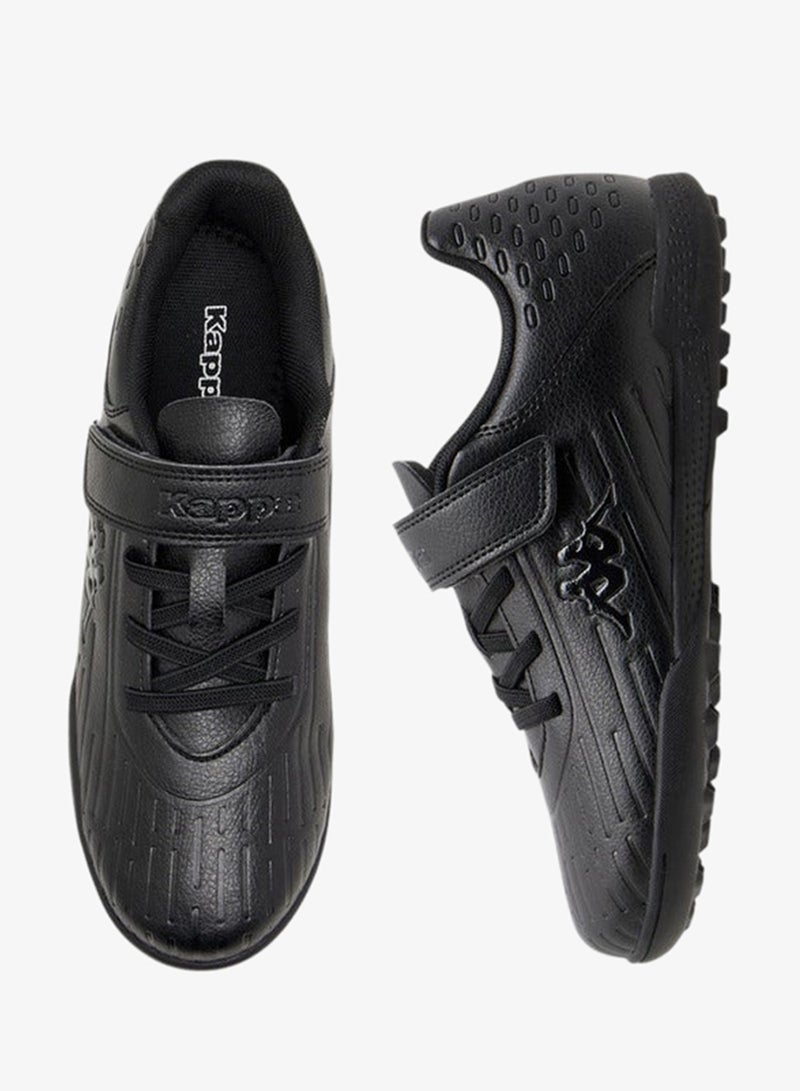 Kappa Boys' Logo Textured Football Shoes with Hook and Loop Closure - Image 3