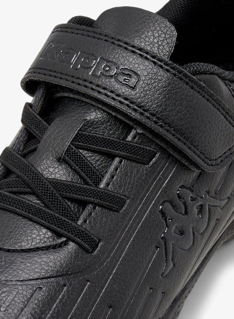 Kappa Boys' Logo Textured Football Shoes with Hook and Loop Closure - Image 4