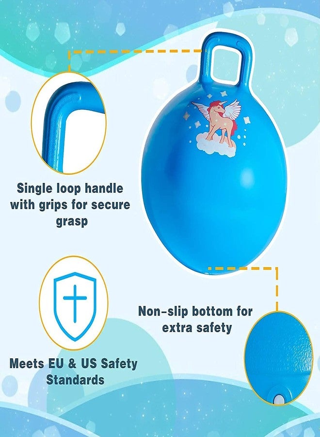 ACHAL 45cm Inflatable Sit and Bounce Rubber Hop Ball Space Hopper Jump and Bounce Handle Ride-on Toy Bouncy for boy & Girls, 3+ Year Hopping Jump Ball with Air Pump (Multicolor) - Image 2