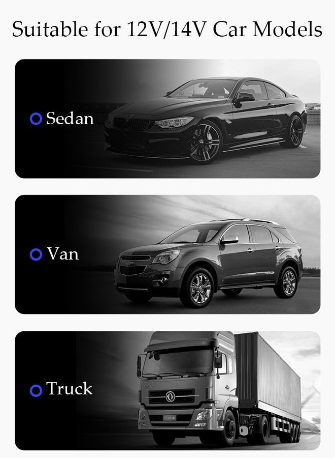 DUNISO USB Car Fan 12V for Car Interior Rear View Mirror, 360 Degree Adjustable 5 Inches Dual Head Car Clip Fan, Car Essentials Car Cooler Fan with Stepless Speed Regulation for Car/Vehicle SUV, RV - Image 5