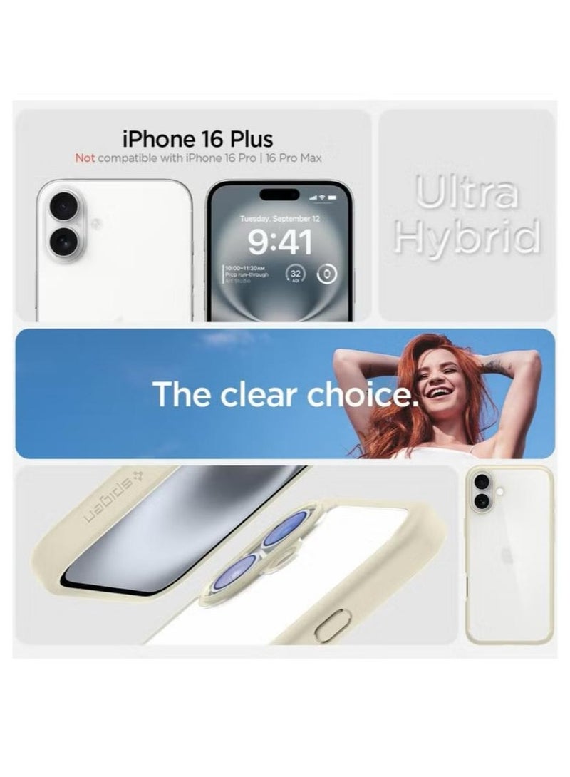 Spigen Ultra Hybrid iPhone 16 Plus Case Cover (2024) - Mute Beige - Image 2