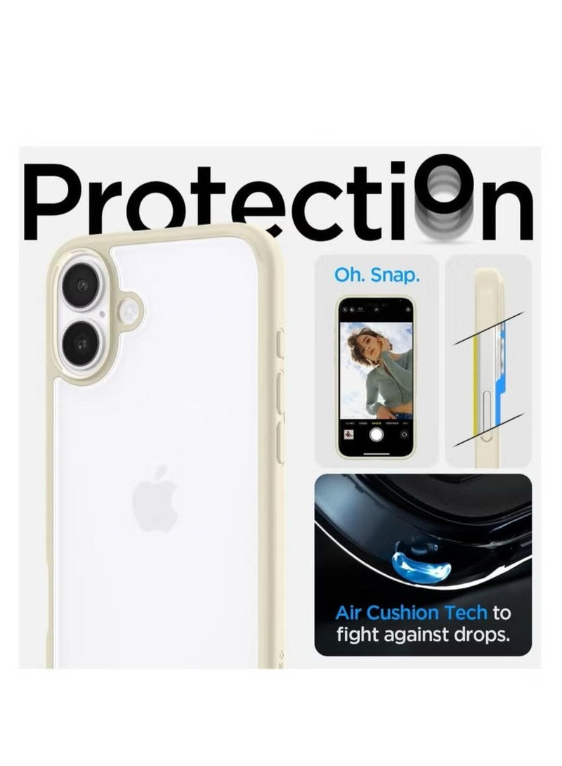 Spigen Ultra Hybrid iPhone 16 Plus Case Cover (2024) - Mute Beige - Image 4