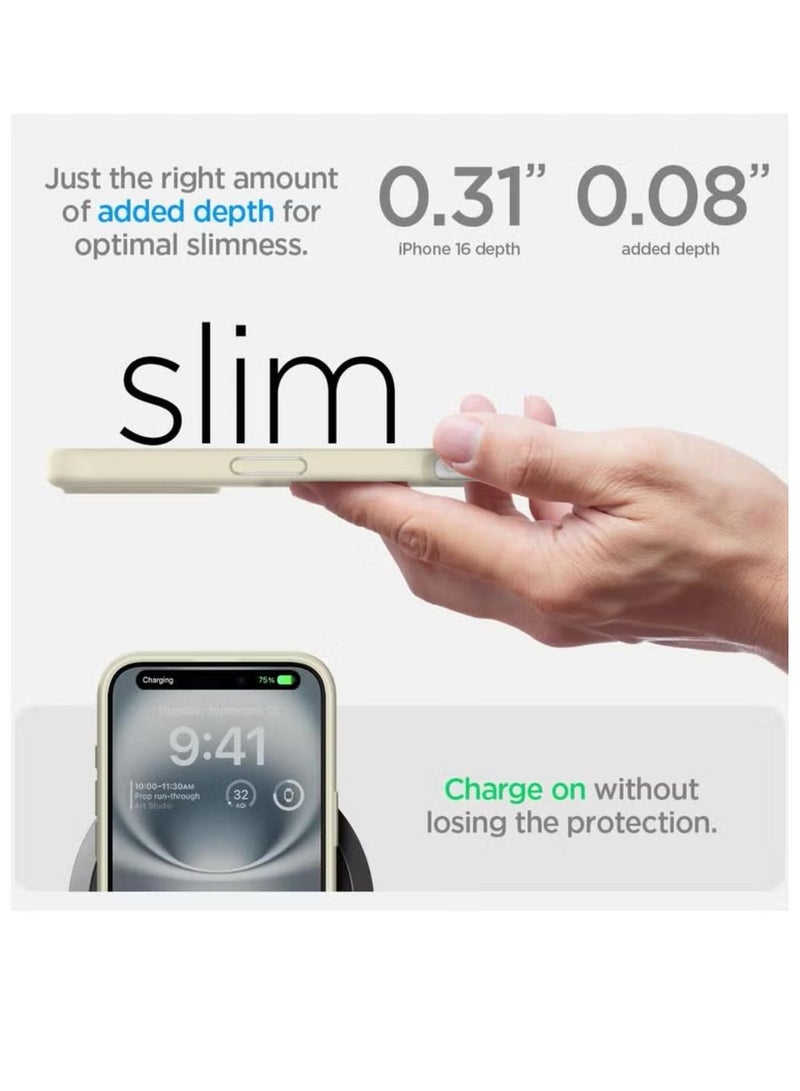 Spigen Ultra Hybrid iPhone 16 Plus Case Cover (2024) - Mute Beige - Image 5