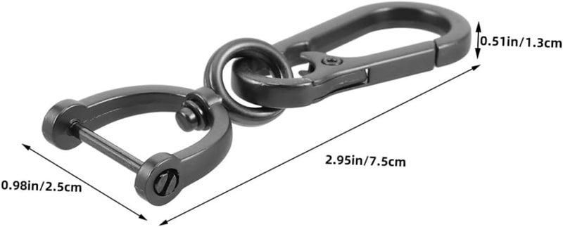 All-round well-engineered practical build Luxshiny Metal Car Keychain 2pcs with Heavy Duty Carabiner Clip Small Key Holder for Car Keys Waist Hanging for Men and Women Upgraded simple practical design - Image 2