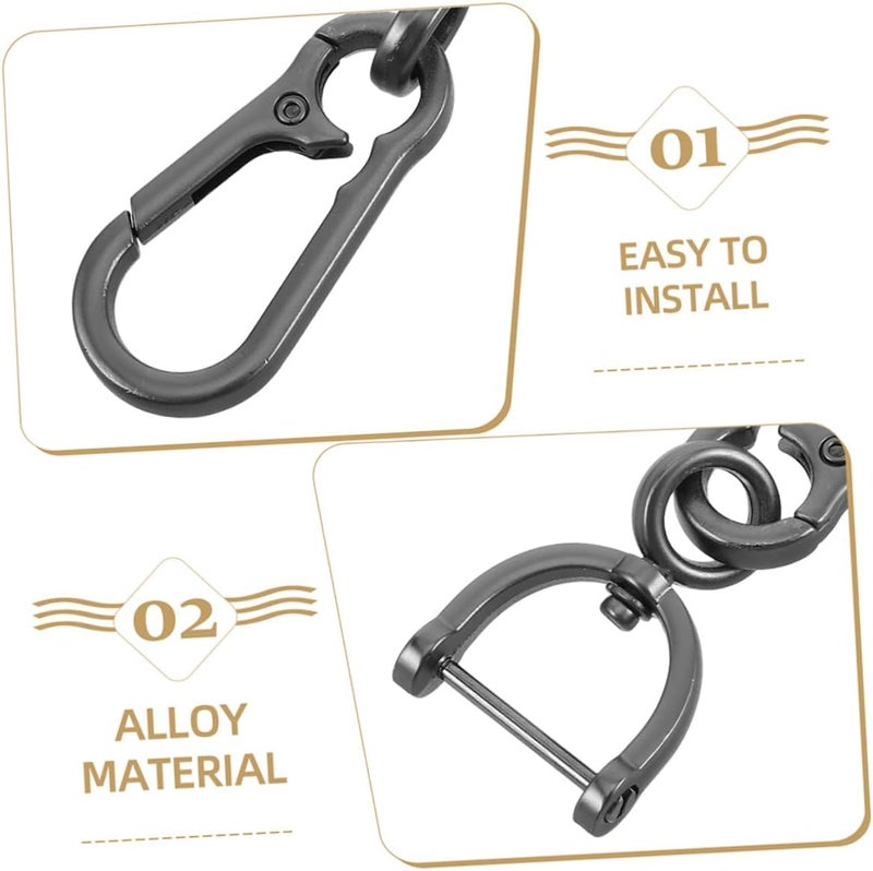 All-round well-engineered practical build Luxshiny Metal Car Keychain 2pcs with Heavy Duty Carabiner Clip Small Key Holder for Car Keys Waist Hanging for Men and Women Upgraded simple practical design - Image 3