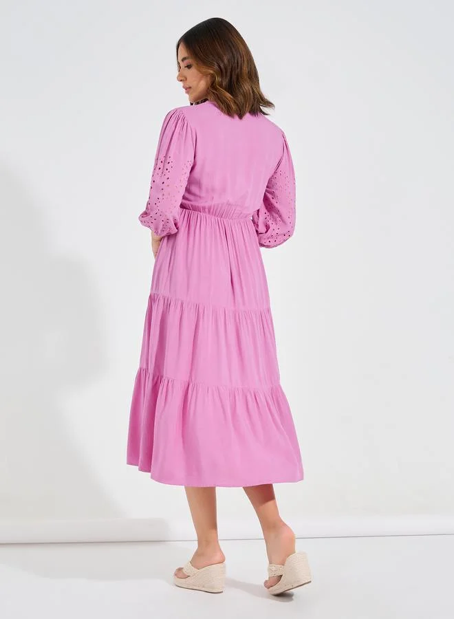 Styli Tiered Midi Dress