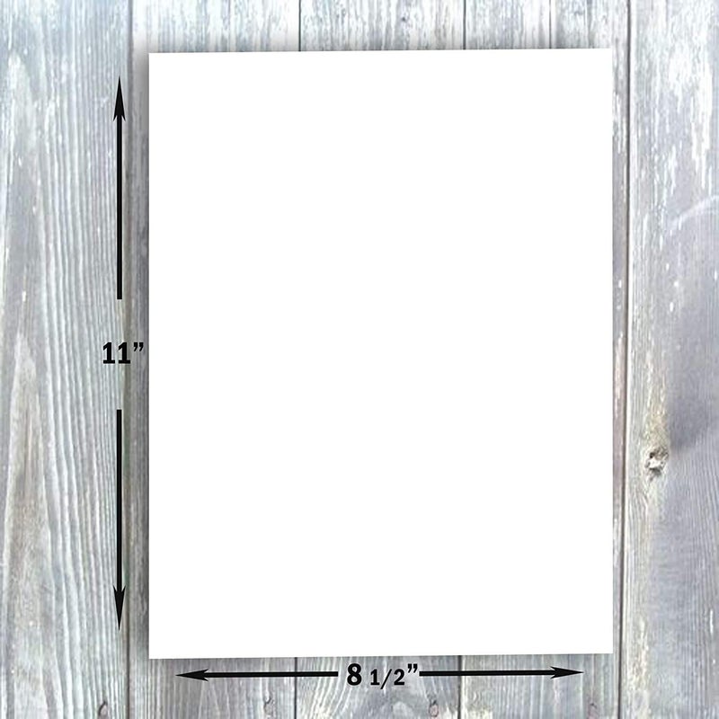 Hamilco White Glossy Cardstock Paper 8 1/2 x 11" 80 lb Cover Card Stock 50 Pack - Image 3