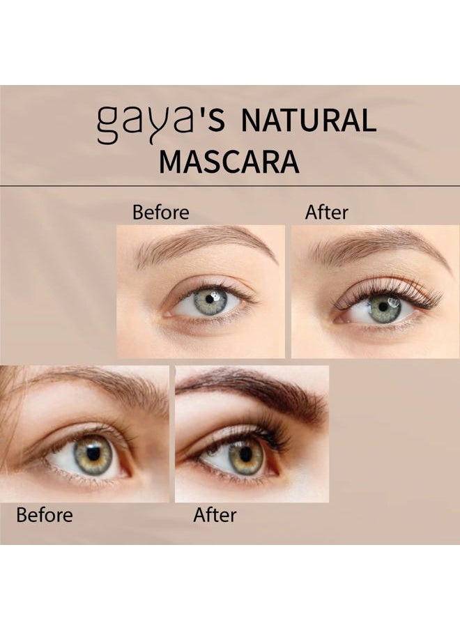 Gaya Cosmetics Vegan Black Mascara for Sensitive Eyes, Natural Hypoallergenic mascara, Buildable Lengthening and Volumizing for Natural Looking, Cruelty Free, Ophthalmologist Tested- By Gaya cosmetics  - Image 4