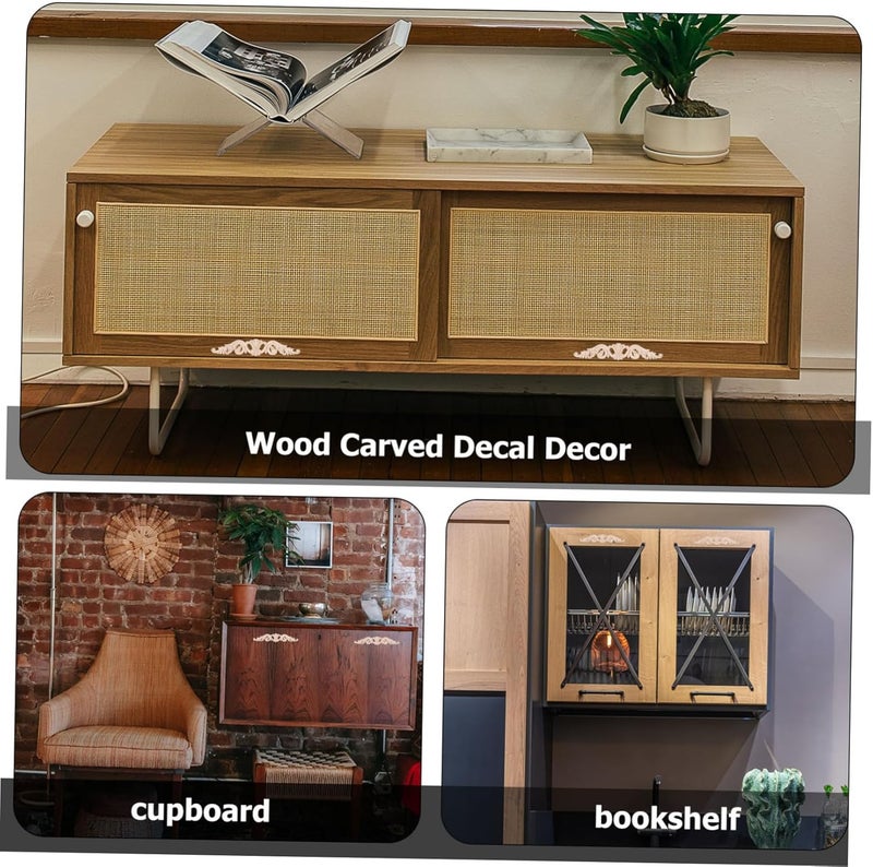 Trendy natural tone options Amosfun 2Pcs Chinese Style Rubberwood Carved Onlay Appliques Vintage Floral Decorative Wood Decals for Cabinet Door Window Home Fault optimized construction Main road full logistics cover All space matching look Multi-demand satisfied design Safe silicone build Temp & permanent project compatible Multi-color available build Individual & group usable Global flexible assemble picks Neat shape Surface safe Room to room portable Easy transit optimized build Comfort grip Trendy varied sizing alternatives Balanced weight Ready varied options Remote village delivery cover Treated anti-rust metal Remote area delivery Carefully selected solid material Wide daily application Affordable trusted craftsmanship Diverse operation compatible - Image 3