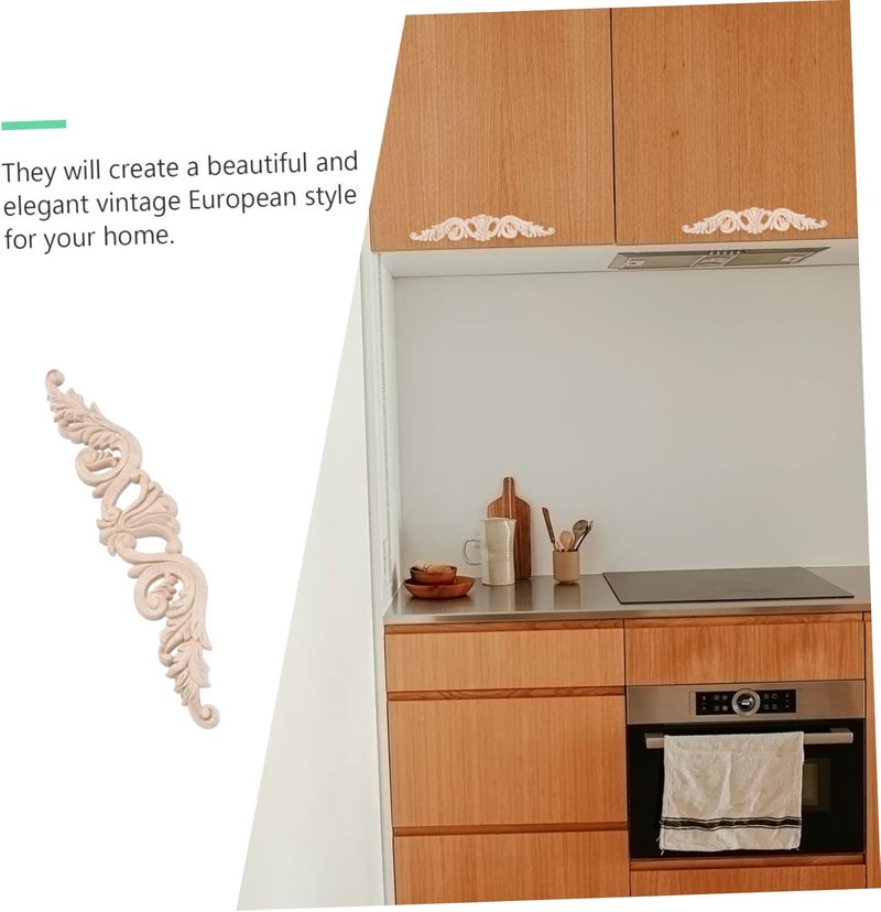 Trendy natural tone options Amosfun 2Pcs Chinese Style Rubberwood Carved Onlay Appliques Vintage Floral Decorative Wood Decals for Cabinet Door Window Home Fault optimized construction Main road full logistics cover All space matching look Multi-demand satisfied design Safe silicone build Temp & permanent project compatible Multi-color available build Individual & group usable Global flexible assemble picks Neat shape Surface safe Room to room portable Easy transit optimized build Comfort grip Trendy varied sizing alternatives Balanced weight Ready varied options Remote village delivery cover Treated anti-rust metal Remote area delivery Carefully selected solid material Wide daily application Affordable trusted craftsmanship Diverse operation compatible - Image 4