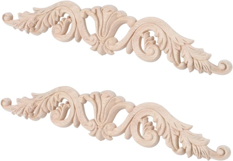 Trendy natural tone options Amosfun 2Pcs Chinese Style Rubberwood Carved Onlay Appliques Vintage Floral Decorative Wood Decals for Cabinet Door Window Home Fault optimized construction Main road full logistics cover All space matching look Multi-demand satisfied design Safe silicone build Temp & permanent project compatible Multi-color available build Individual & group usable Global flexible assemble picks Neat shape Surface safe Room to room portable Easy transit optimized build Comfort grip Trendy varied sizing alternatives Balanced weight Ready varied options Remote village delivery cover Treated anti-rust metal Remote area delivery Carefully selected solid material Wide daily application Affordable trusted craftsmanship Diverse operation compatible - Image 1