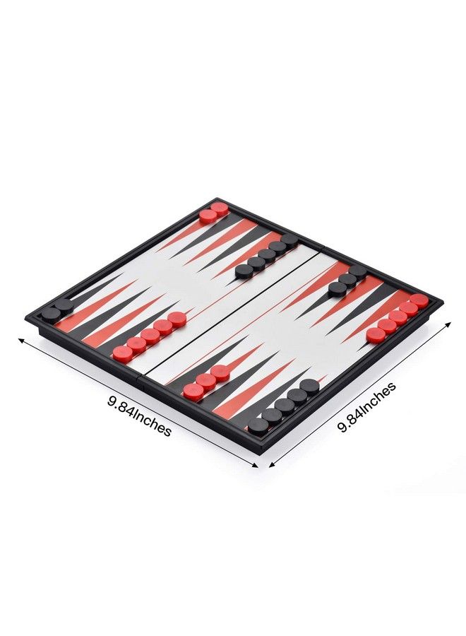QuadPro Magnetic Backgammon Board Game Set With Folding Board Travel Games For Kids And Adults - Image 3