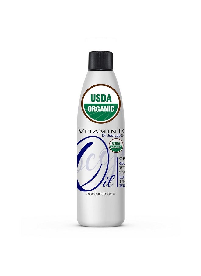 Dr Joe Lab - Organic Vitamin E Oil Usda Certified 100% Natural 43 000 Iu Nongmo Vegan Crueltyfree Bulk For Face Skin Hair Body Nails Cuticles Locs Hydrating Nourishing Moisturizing Packaging May Vary (8 Oz) - Image 1