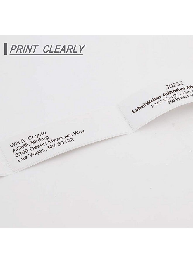 Label KINGDOM 30252 Label Replace For Dymo 30252 Label Writer 450 Labels, 1 1/8" X 3 1/2" Adhesive White Paper Address Labels For 450 Turbo, 4Xl Printer (350 Labels Per Roll, 1 Roll) - Image 5