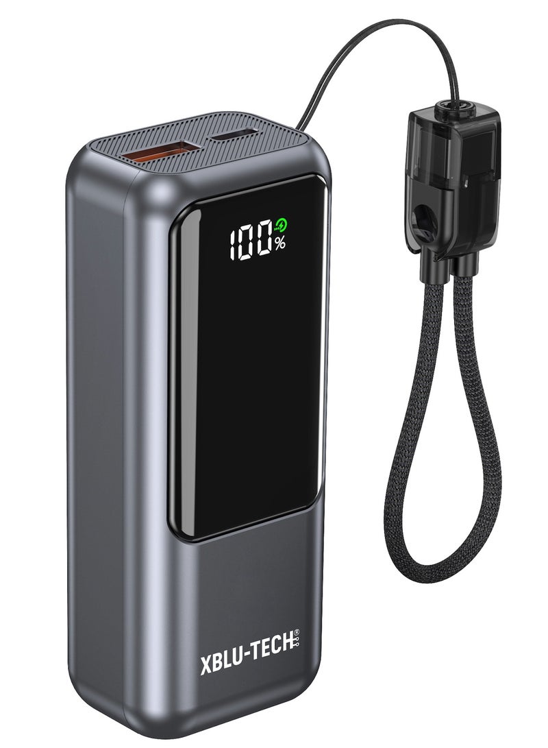 XBLU-TECH ET-W1 10,000mAh 22.5W Fast Charging Mini Power Bank Gray - Image 1