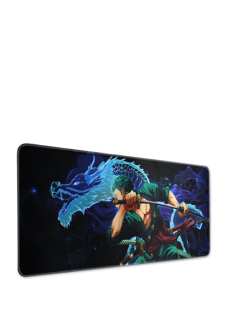 Large Mouse Pad, Anime Character Mouse Pad Large Extended Anime Gaming Mousepad Waterproof Non-Slip Rubber Base Stitched Edges Desk Mat for Computer Laptop Office Work and Study, Desk Mat 24 x 14 in - Image 4