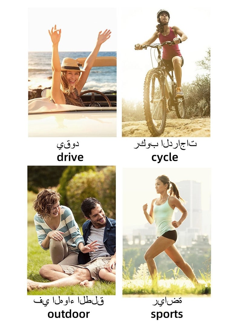 Beauenty Men's Gloves,Driving Gloves,Ice Silk Non-Slip Gloves,Breathable Thin High Elasticity Anti-UV Protection Gloves,Outdoor Sports Driving Riding Touch Screen Gloves,Black - Image 2