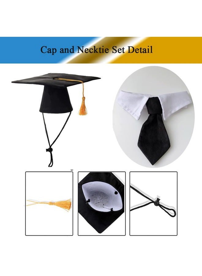 Generic Dog Cap and Gown 2023, Pet Graduation Caps with Necktie Collar Dog Graduation Hats Accessory Costume for Dogs and Cats - Image 3