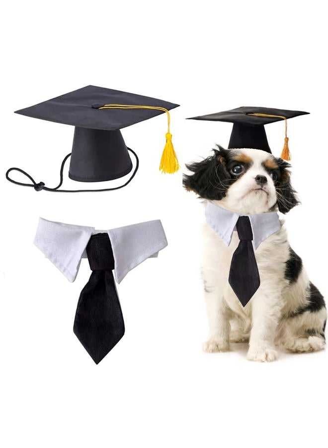Generic Dog Cap and Gown 2023, Pet Graduation Caps with Necktie Collar Dog Graduation Hats Accessory Costume for Dogs and Cats - Image 1