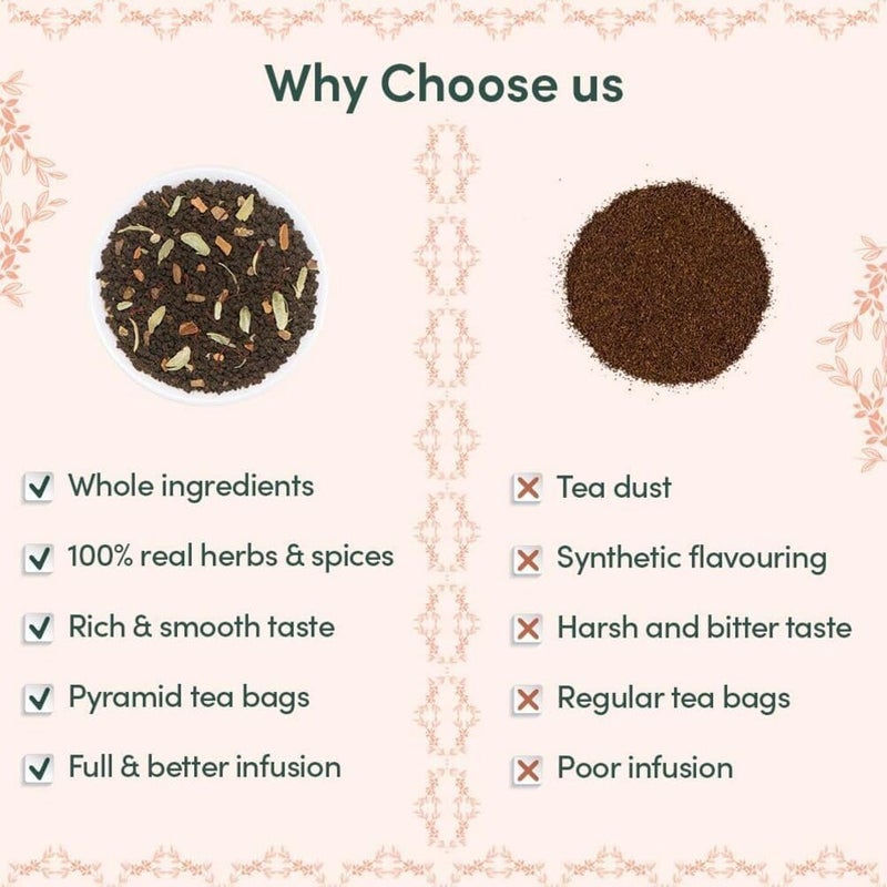 Vahdam فهدام، بلش - مجموعة هدايا شاي عيد الميلاد المتنوعة للنساء (3 أنواع شاي مميزة) علبة تقديم معدنية | شاي أوراق فضفاضة | خالي من الجلوتين وغير معدّل وراثيًا | هدايا لها - Image 5