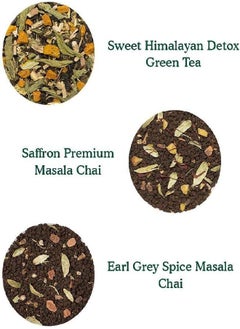 VAHDAM VAHDAM, Assorted Tea Gift Sets - Blush (90g, 3.17oz) 3 Flavors - Pure Ingredients, Gluten-Free - Direct from Source  - Image 1