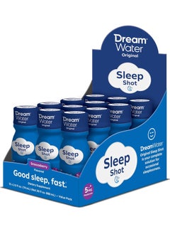 Dream Water Dream Water Sleep Shot Original GABA,Melatonin,5-HTP Snoozeberry Flavored 74ml-12 Count  - Image 1