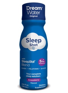 Dream Water Dream Water Sleep Shot Original GABA,Melatonin,5-HTP Snoozeberry Flavored 74ml-12 Count  - Image 3