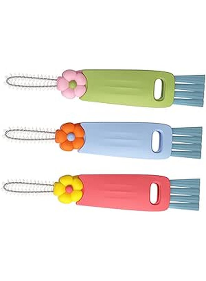 3Pcs Multifunctional Bottle Cleaning Brush Set for Milk Sports Cups and Gaps - Image 1