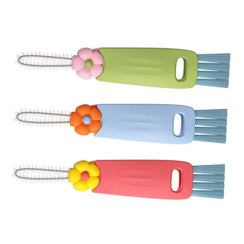 3Pcs Multifunctional Bottle Cleaning Brush Set for Milk Sports Cups and Gaps - Image 2
