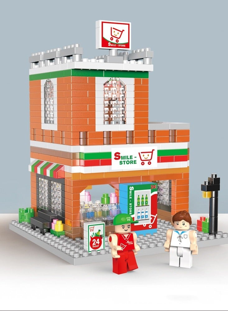 Brick Mini City Convenience Store Set, Educational Kit Birthday Gift, Ages 8+ - Image 1
