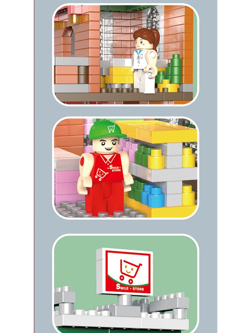 Brick Mini City Convenience Store Set, Educational Kit Birthday Gift, Ages 8+ - Image 2