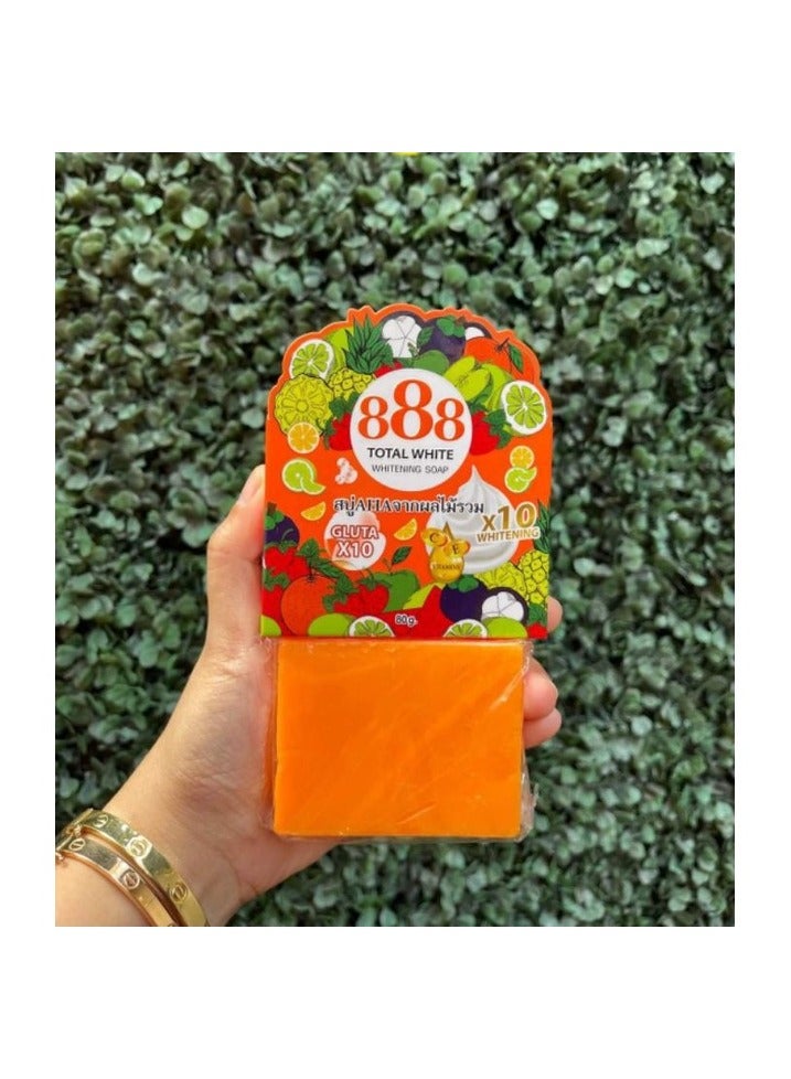 888 TOTAL WHITE Whitening Soap Gluta X10 80g