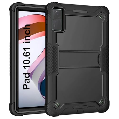 TGK Slim Heavy Duty Shockproof Protection Kickstand Hybrid Case Cover for Redmi Pad 10.61 Inch Black - Image 1