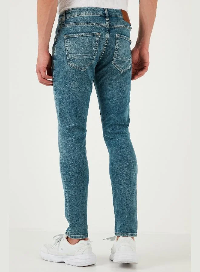 Buratti  Buratti Stretch Cotton Slim Fit Normal Waist Skinny Leg Jeans Men's JEANS 1124S52NAPOLI for Men | Best Price UAE