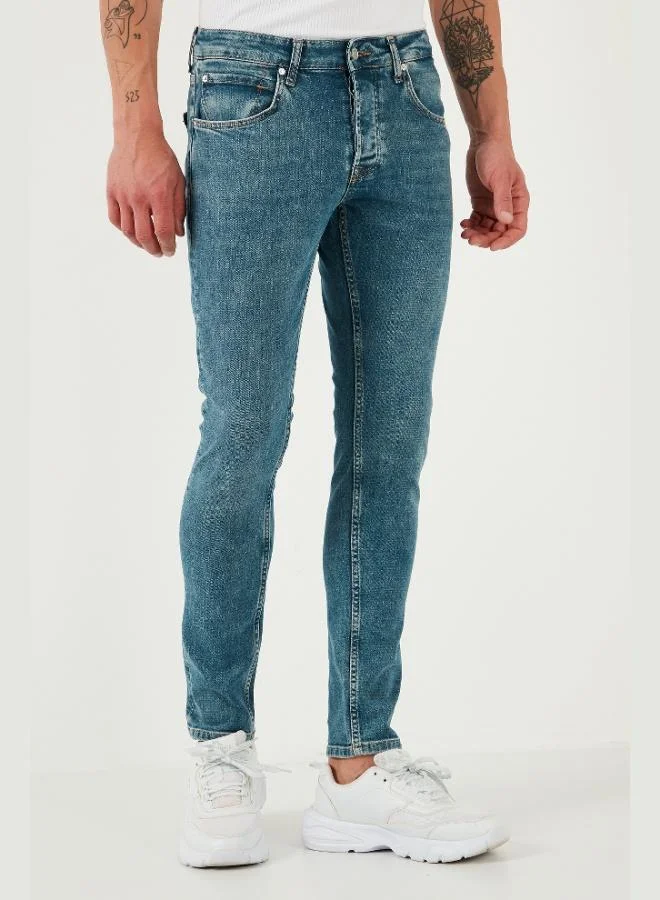 Buratti  Buratti Stretch Cotton Slim Fit Normal Waist Skinny Leg Jeans Men's JEANS 1124S52NAPOLI for Men | Best Price UAE