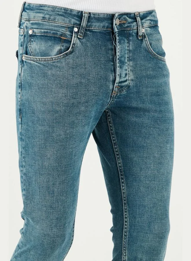 Buratti  Buratti Stretch Cotton Slim Fit Normal Waist Skinny Leg Jeans Men's JEANS 1124S52NAPOLI for Men | Best Price UAE