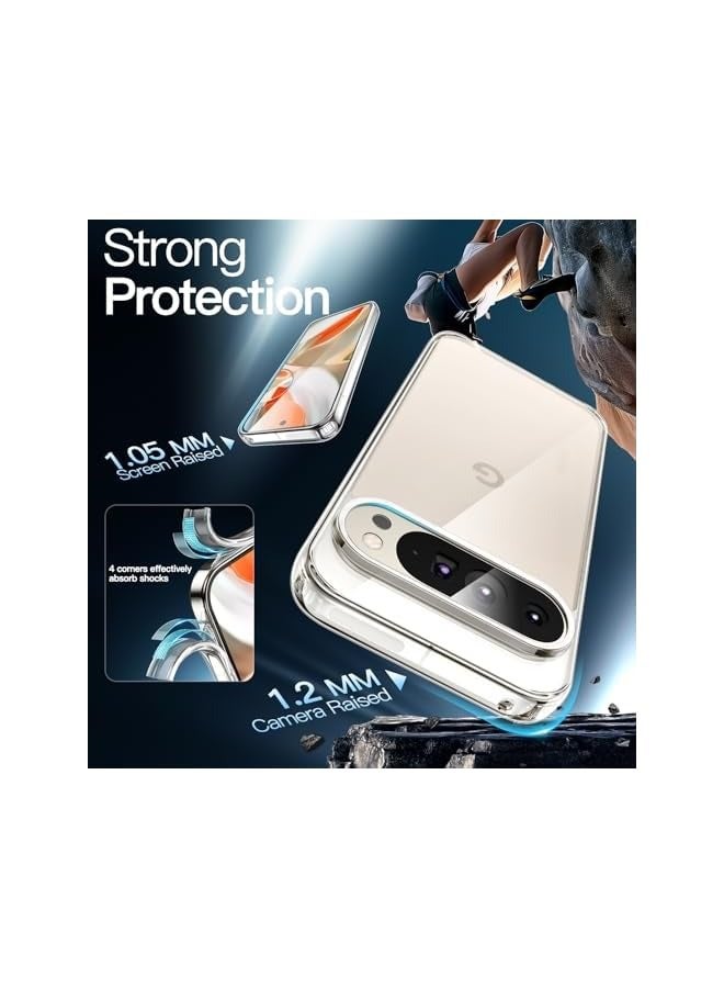 Jetech Case for Google Pixel 9 Pro XL 2024, Non-Yellowing Shockproof Bumper Protective Phone Cover, Anti-Scratch Hard PC Back (Clear) - Image 4