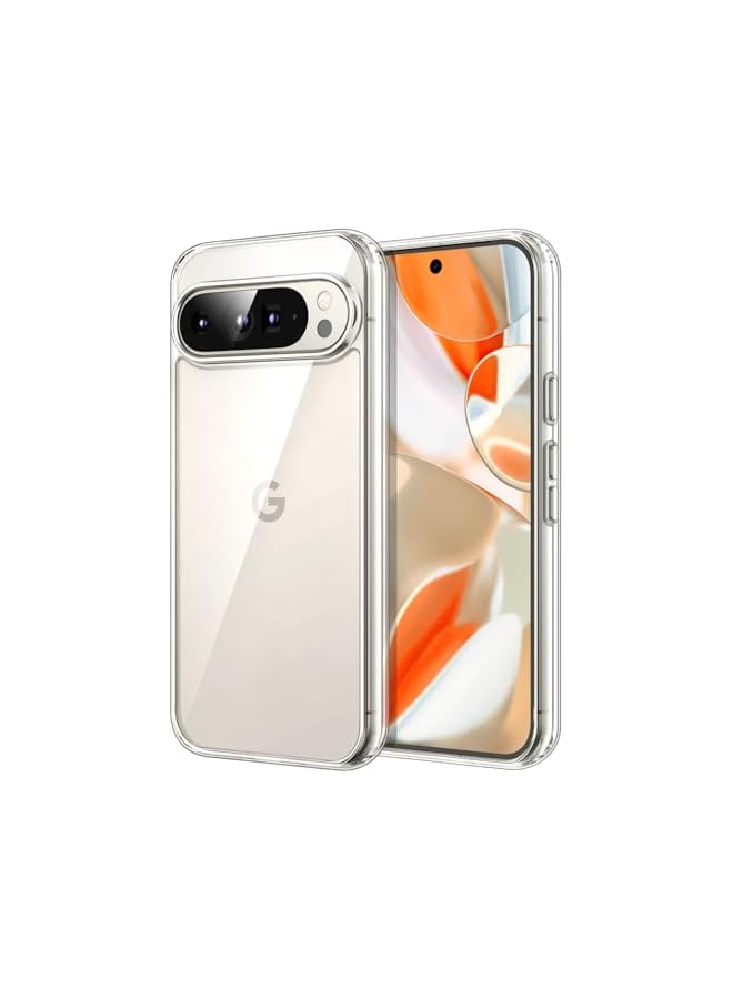 Jetech Case for Google Pixel 9 Pro XL 2024, Non-Yellowing Shockproof Bumper Protective Phone Cover, Anti-Scratch Hard PC Back (Clear) - Image 1
