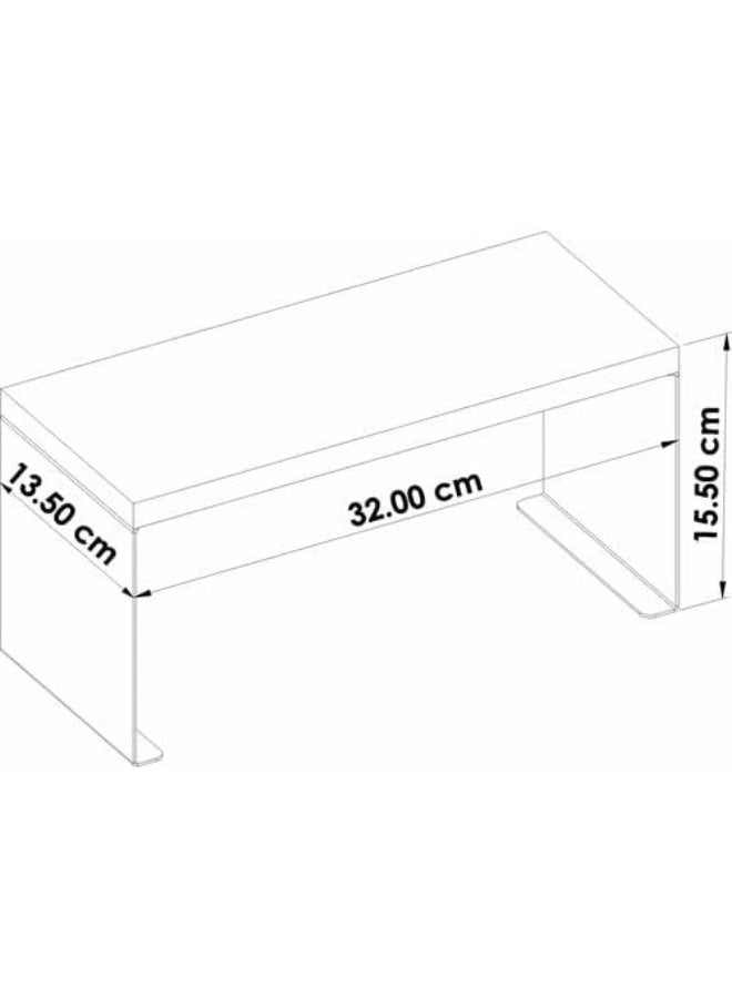 Extra Shelf - 1 Shelf Wooden Countertop Wall Mount Spice Rack Organizer, Minimalist Style, Kitchen Utensils, 33.7X15.7X4.2CM - Image 2