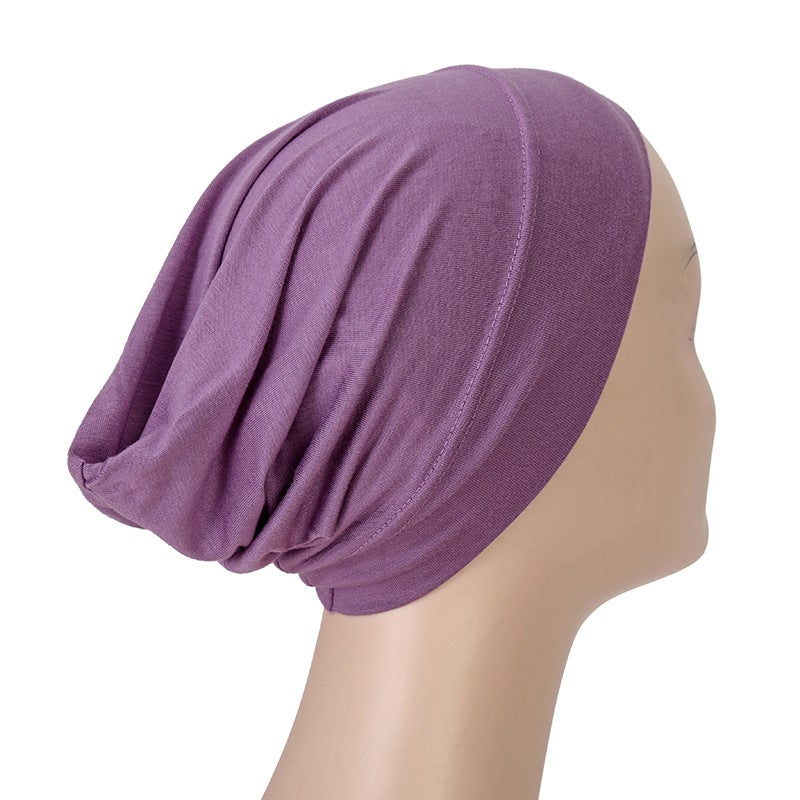 New Modal Pullover Cap High Quality Turban Base Cap Solid Color Small Hat Pirate Hat Msl13 - Image 3