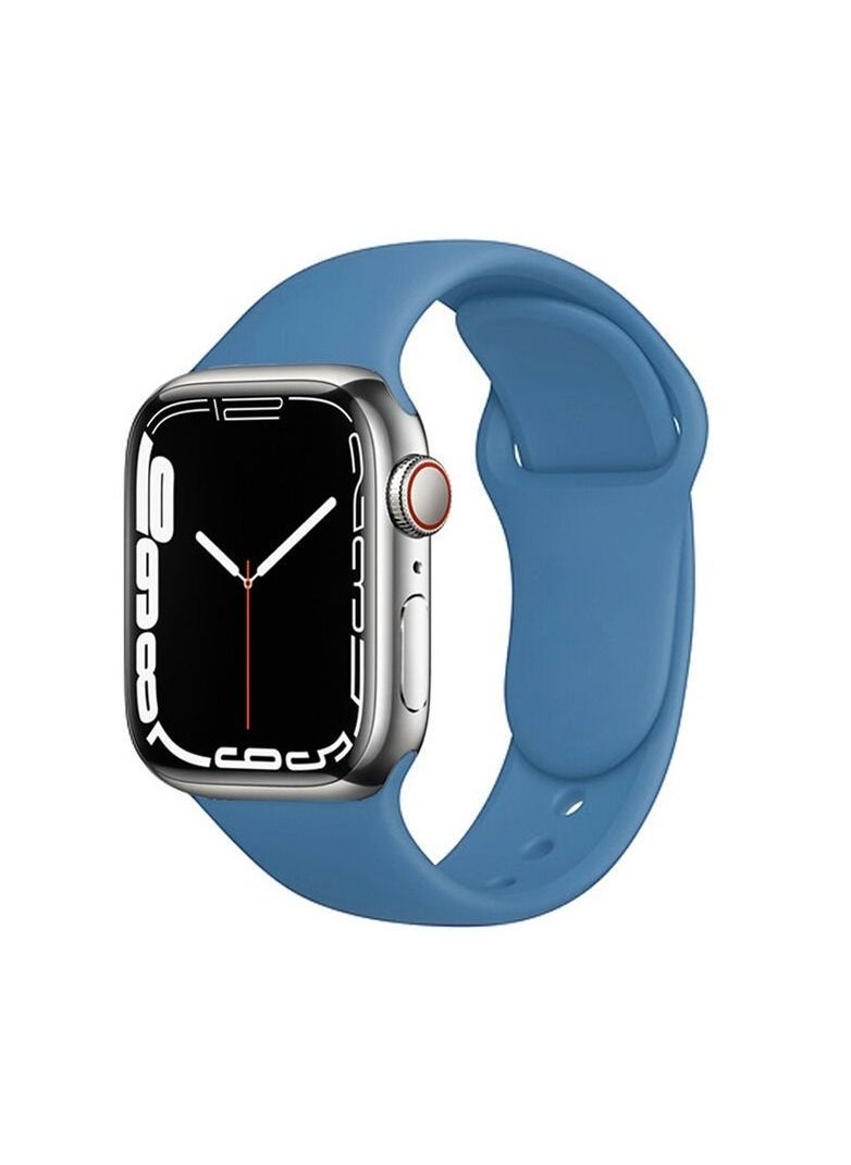 Apple Watch Band 45mm Soft Silicone Sport Band Replacement Wrist Strap Compatible for iWatch Apple Watch Series 7 (45mm) - Image 1