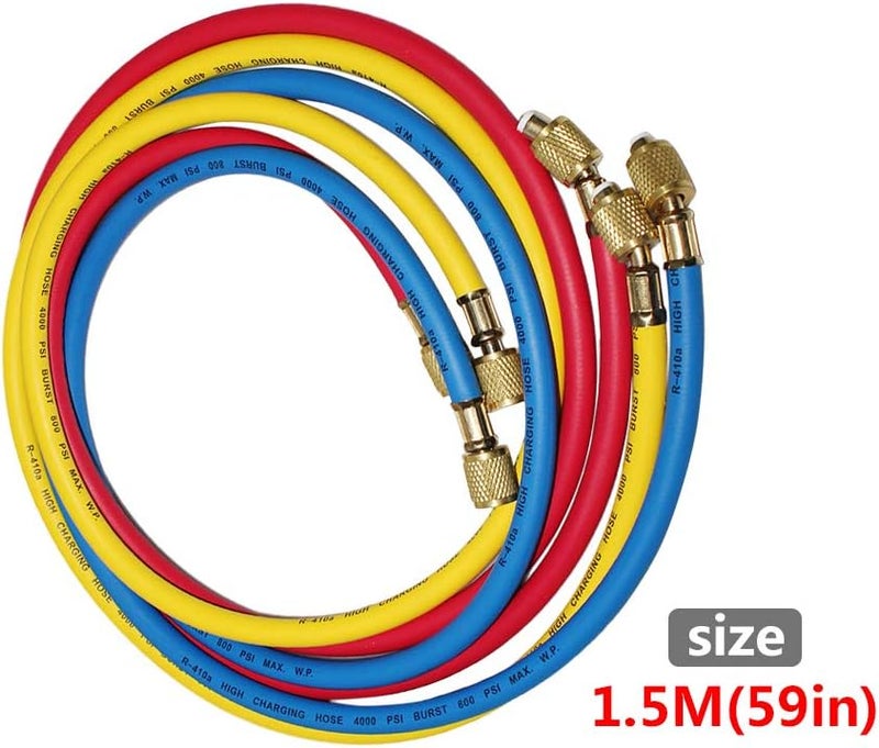 Shikha 5FT AC Diagnostic Manifold Freon Gauge Set for R410A R404A R22 R134A R12 R502 - Image 5