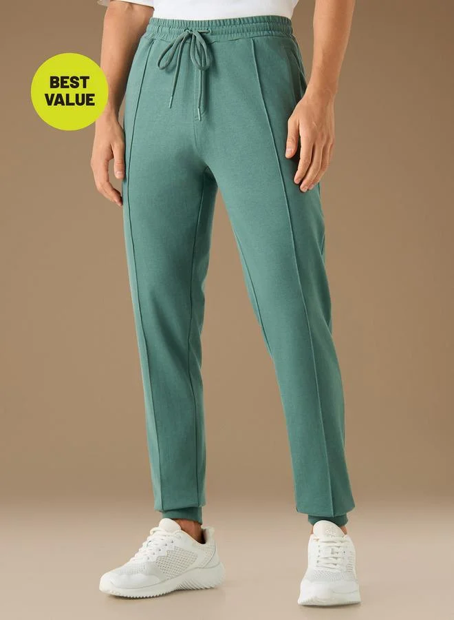 ADOT by Splash Piping Detail Joggers with Pockets and Drawstring Closure