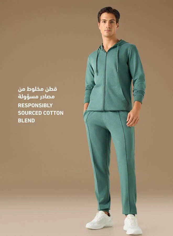 ADOT by Splash Piping Detail Joggers with Pockets and Drawstring Closure