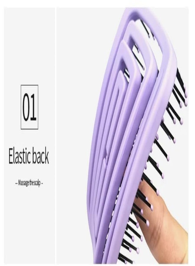 Gopendra Styling Professional Curved Vented Hair Brush - Faster Blow Drying and Paddle Detangling for Women and Men, Ideal for Wet or Dry Curly, Thick, and Straight Hair (Rectangular) - Image 3