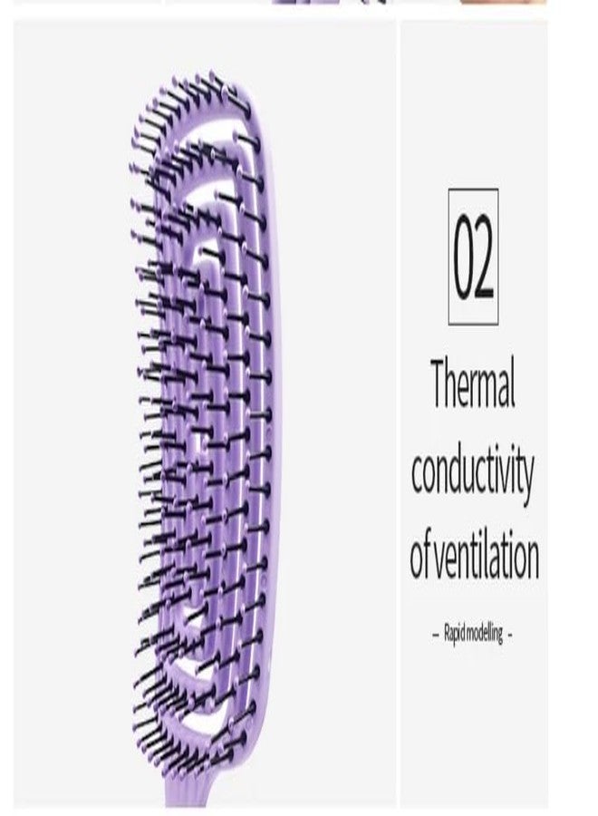 Gopendra Styling Professional Curved Vented Hair Brush - Faster Blow Drying and Paddle Detangling for Women and Men, Ideal for Wet or Dry Curly, Thick, and Straight Hair (Rectangular) - Image 4