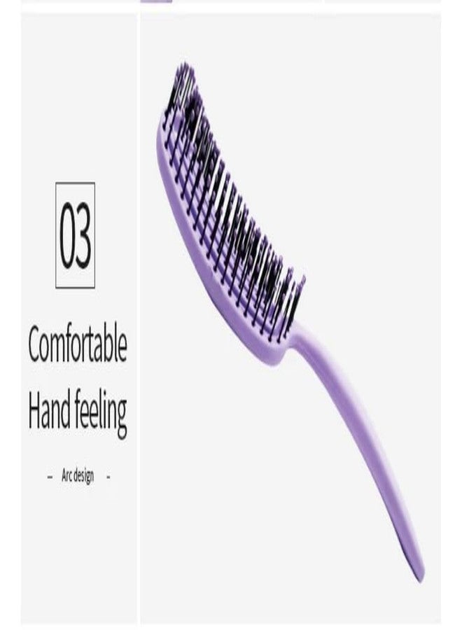 Gopendra Styling Professional Curved Vented Hair Brush - Faster Blow Drying and Paddle Detangling for Women and Men, Ideal for Wet or Dry Curly, Thick, and Straight Hair (Rectangular) - Image 5