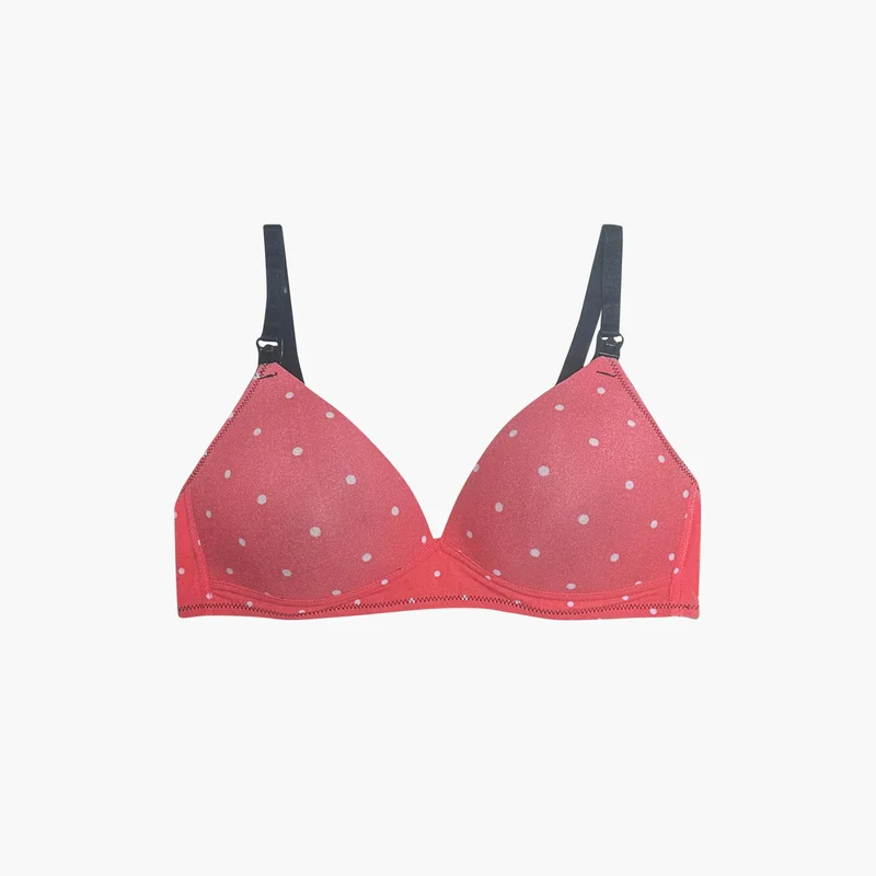 Aadaraya Aadaraya Printed Balconette Bra with Adjustable Straps